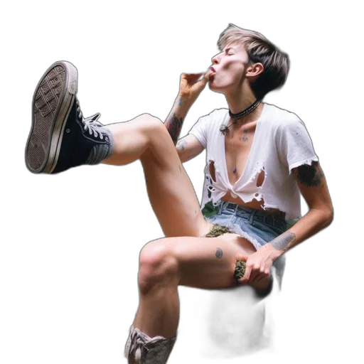 shoes, jacket, food, photorealistic transparent PNG cut-out