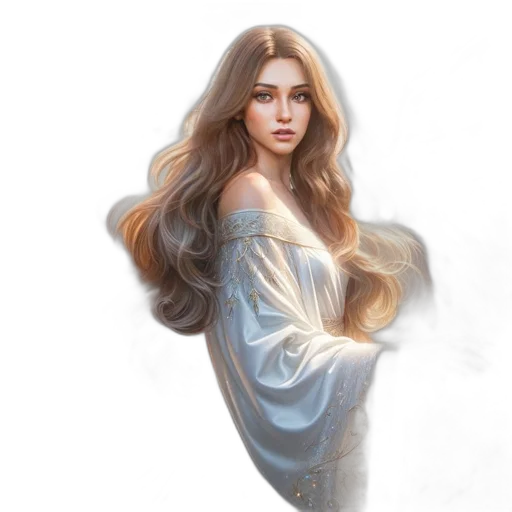 hair, dress, face, crown transparent PNG cut-out