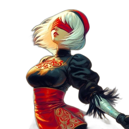 dress, jacket, staff, mask transparent PNG cut-out