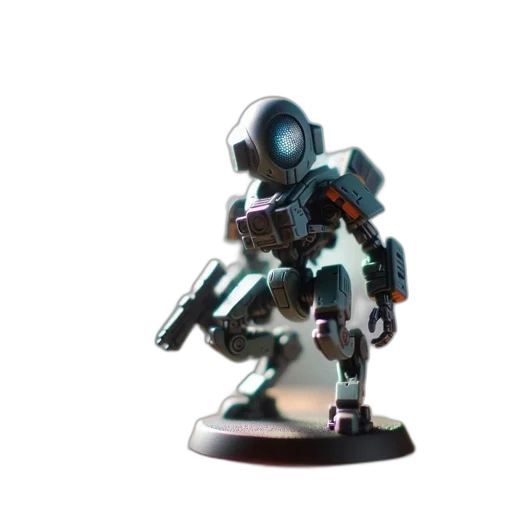 robot, weapon, concept art, 3d render transparent PNG cut-out