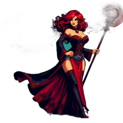 staff, fantasy art, concept art, pixel art transparent PNG cut-out