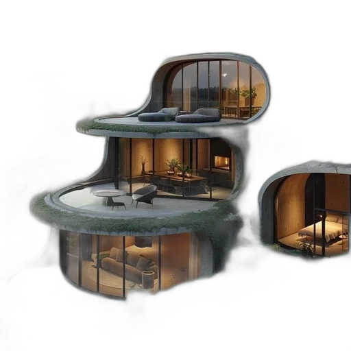 furniture, 3d render, concept art, photorealistic transparent PNG cut-out