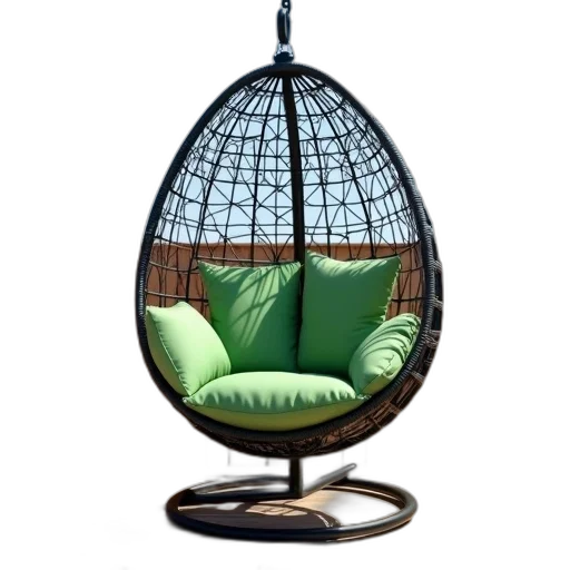 furniture, 3d render, photorealistic, green transparent PNG cut-out