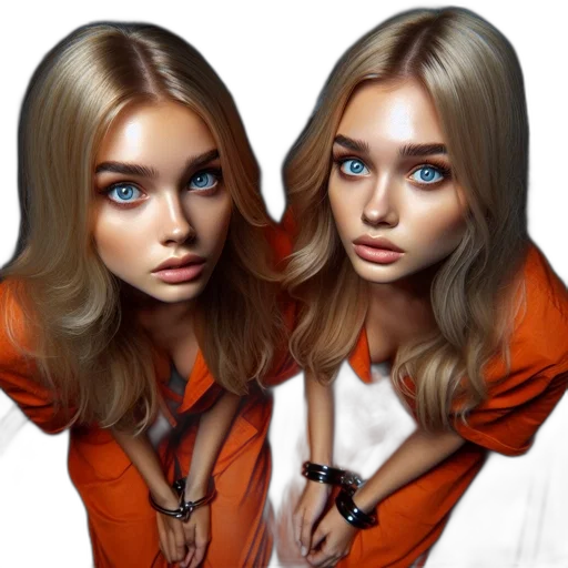 jewelry, hair, face, photorealistic transparent PNG cut-out