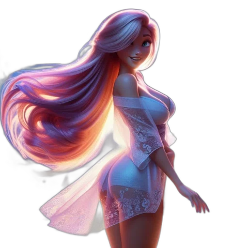 dress, hair, concept art, fantasy art transparent PNG cut-out