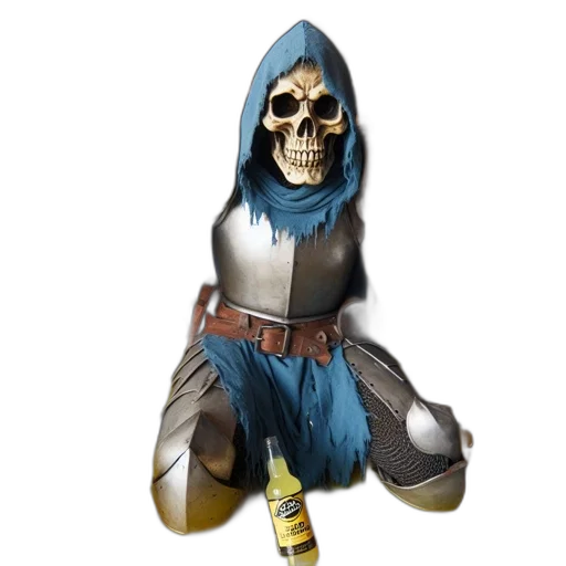 mask, jacket, staff, robot transparent PNG cut-out
