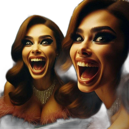 face, photorealistic, oil painting, cartoon transparent PNG cut-out