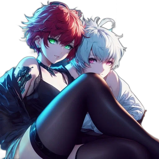anime, pixel art, concept art, cyberpunk transparent PNG cut-out