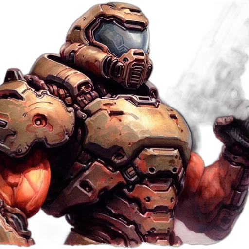 robot, weapon, concept art, comic book art transparent PNG cut-out