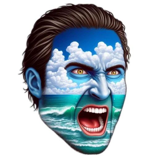 face, mask, creature, jacket transparent PNG cut-out