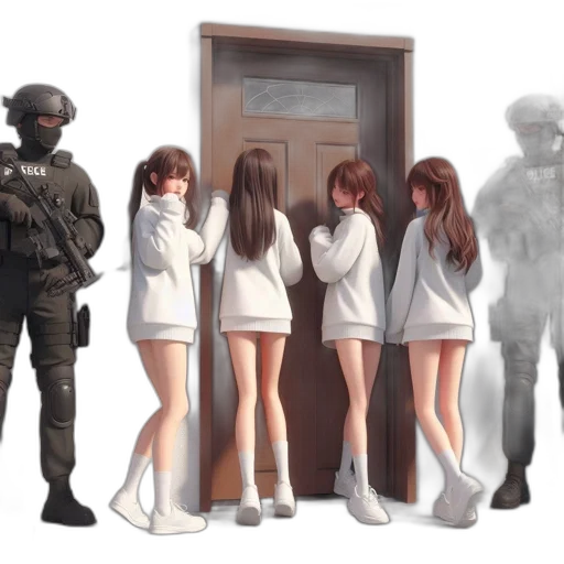 weapon, robot, dress, staff transparent PNG cut-out