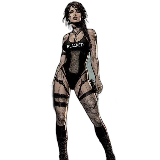 dress, comic book art, concept art, cyberpunk transparent PNG cut-out