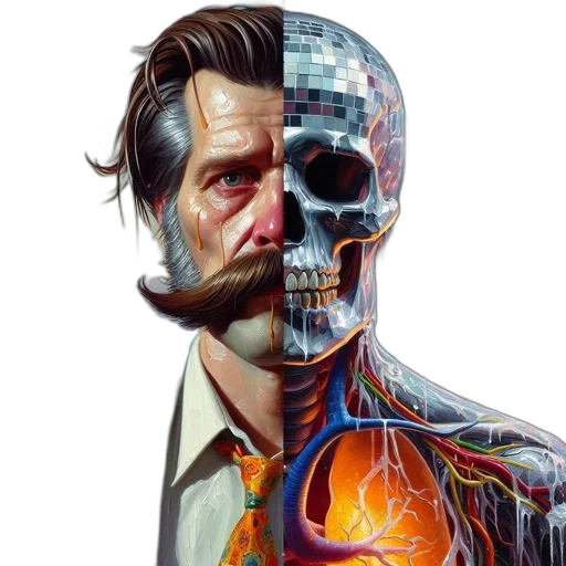 face, mask, robot, comic book art transparent PNG cut-out