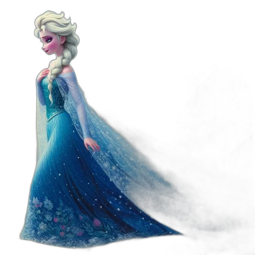 dress, concept art, fantasy art, watercolor transparent PNG cut-out