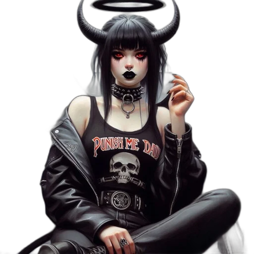 jewelry, jacket, face, creature transparent PNG cut-out