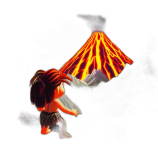 umbrella, dragon, creature, staff transparent PNG cut-out