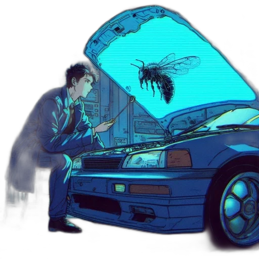 car, jacket, robot, creature transparent PNG cut-out