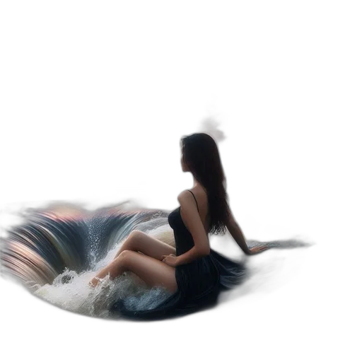 dress, hair, creature, dragon transparent PNG cut-out
