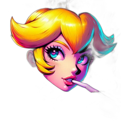 face, staff, vaporwave, fantasy art transparent PNG cut-out