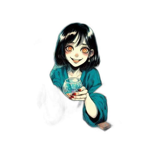 staff, bottle, jewelry, face transparent PNG cut-out