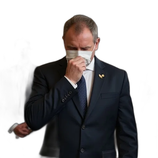 mask, jacket, face, staff transparent PNG cut-out