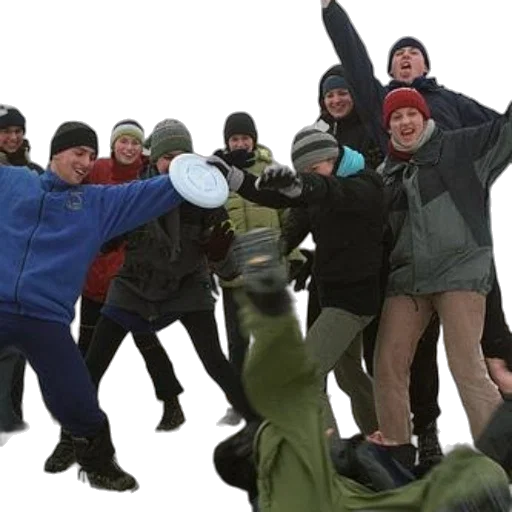staff, snow, group, people transparent PNG cut-out