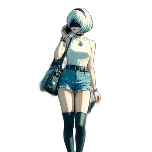 dress, robot, mask, staff transparent PNG cut-out