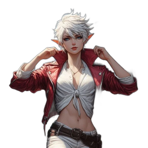 jacket, staff, weapon, face transparent PNG cut-out