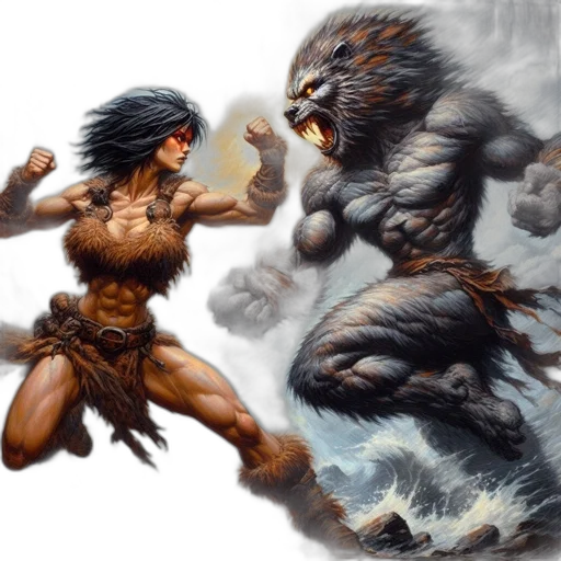 creature, fantasy art, concept art, comic book art transparent PNG cut-out
