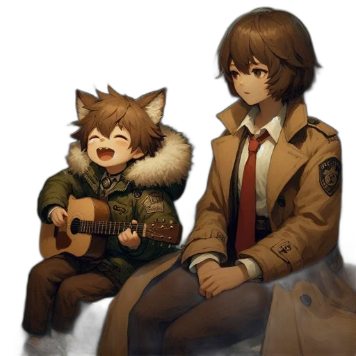 jacket, animal, weapon, concept art transparent PNG cut-out