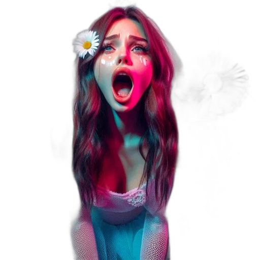 face, creature, flower, concept art transparent PNG cut-out