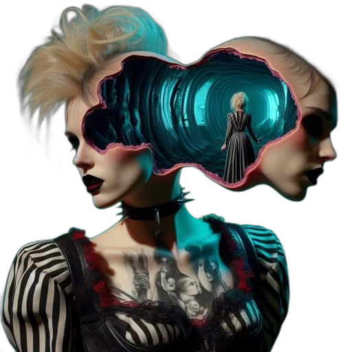 hair, mask, robot, creature transparent PNG cut-out