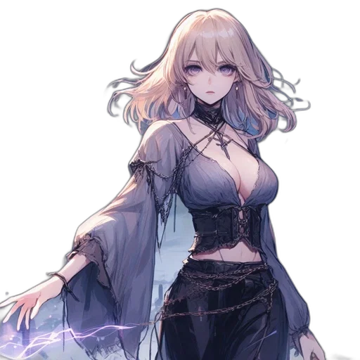 dress, staff, sword, crown transparent PNG cut-out