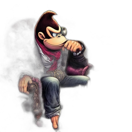 mask, jacket, staff, concept art transparent PNG cut-out