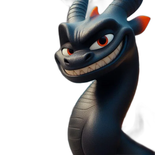dragon, staff, animal, creature transparent PNG cut-out