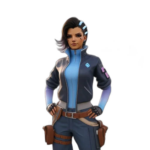 jacket, staff, face, weapon transparent PNG cut-out