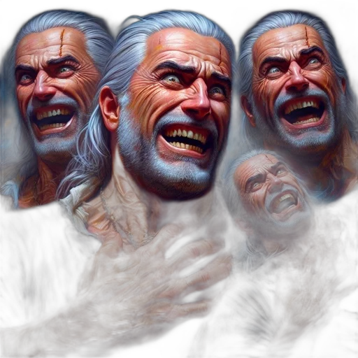 face, mask, creature, weapon transparent PNG cut-out