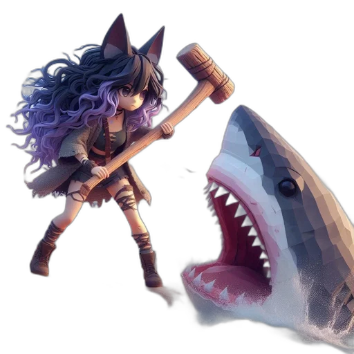 weapon, creature, animal, fantasy art transparent PNG cut-out