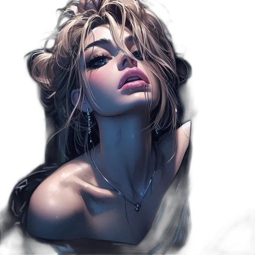 face, jewelry, hair, dress transparent PNG cut-out
