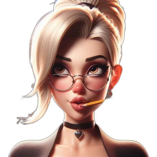 staff, face, dress, cartoon transparent PNG cut-out