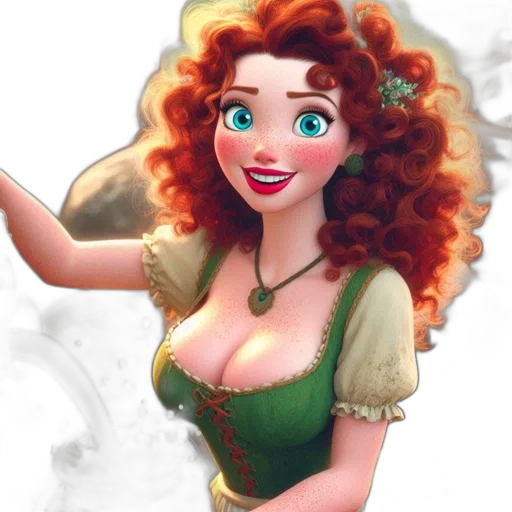 dress, fantasy art, cartoon, photorealistic transparent PNG cut-out