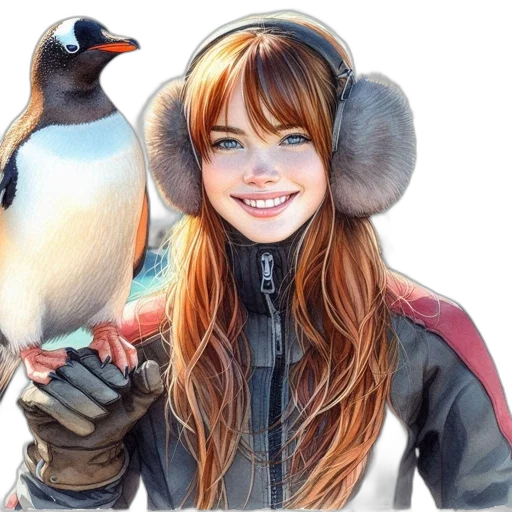 animal, jacket, hat, photorealistic transparent PNG cut-out