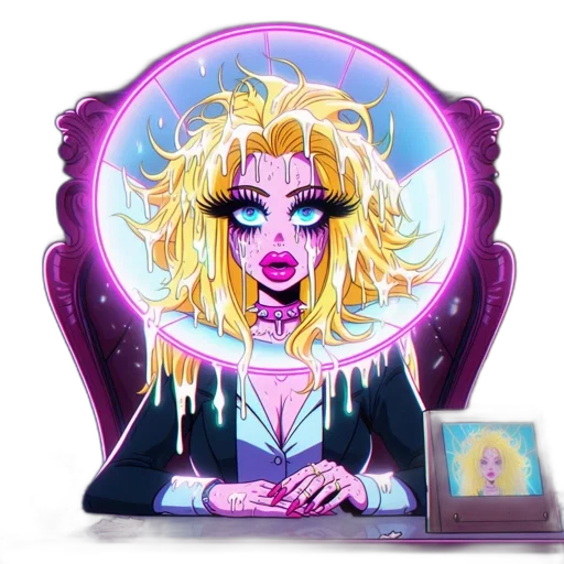 jewelry, vaporwave, concept art, fantasy art transparent PNG cut-out