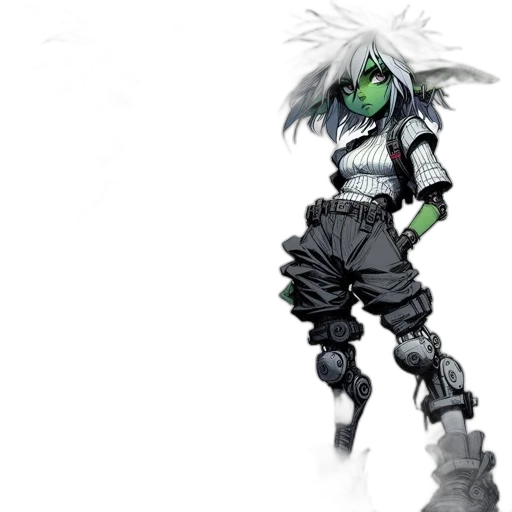 robot, creature, mask, staff transparent PNG cut-out