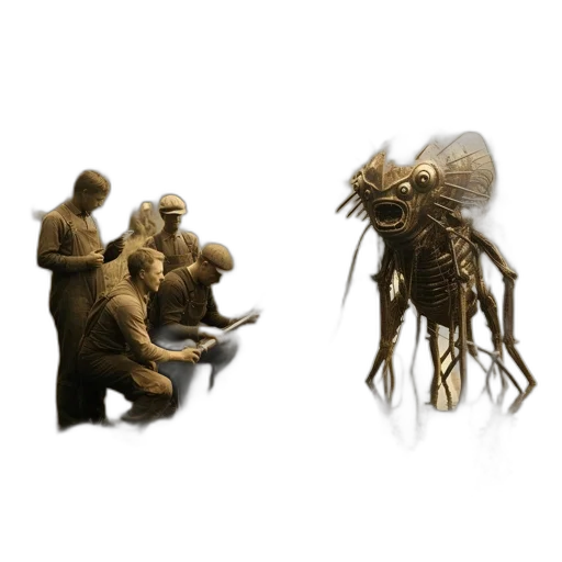 creature, animal, concept art, 3d render transparent PNG cut-out