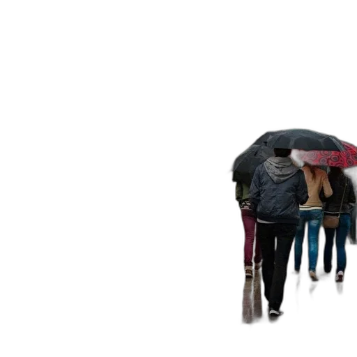 umbrella, jacket, staff, hat transparent PNG cut-out