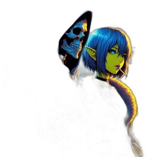 staff, mask, weapon, creature transparent PNG cut-out