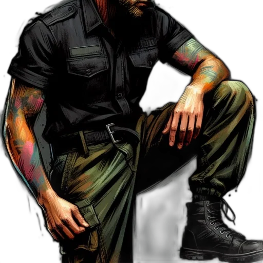 jacket, comic book art, photorealistic, concept art transparent PNG cut-out