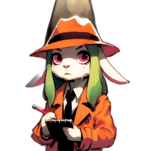 hat, staff, animal, creature transparent PNG cut-out