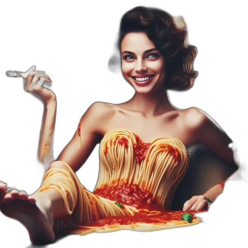 dress, food, hair, concept art transparent PNG cut-out